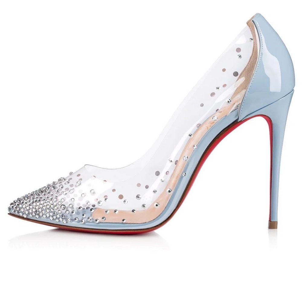 CHRISTIAN LOUBOUTIN | Light Blue Degrastrass Gem Heels